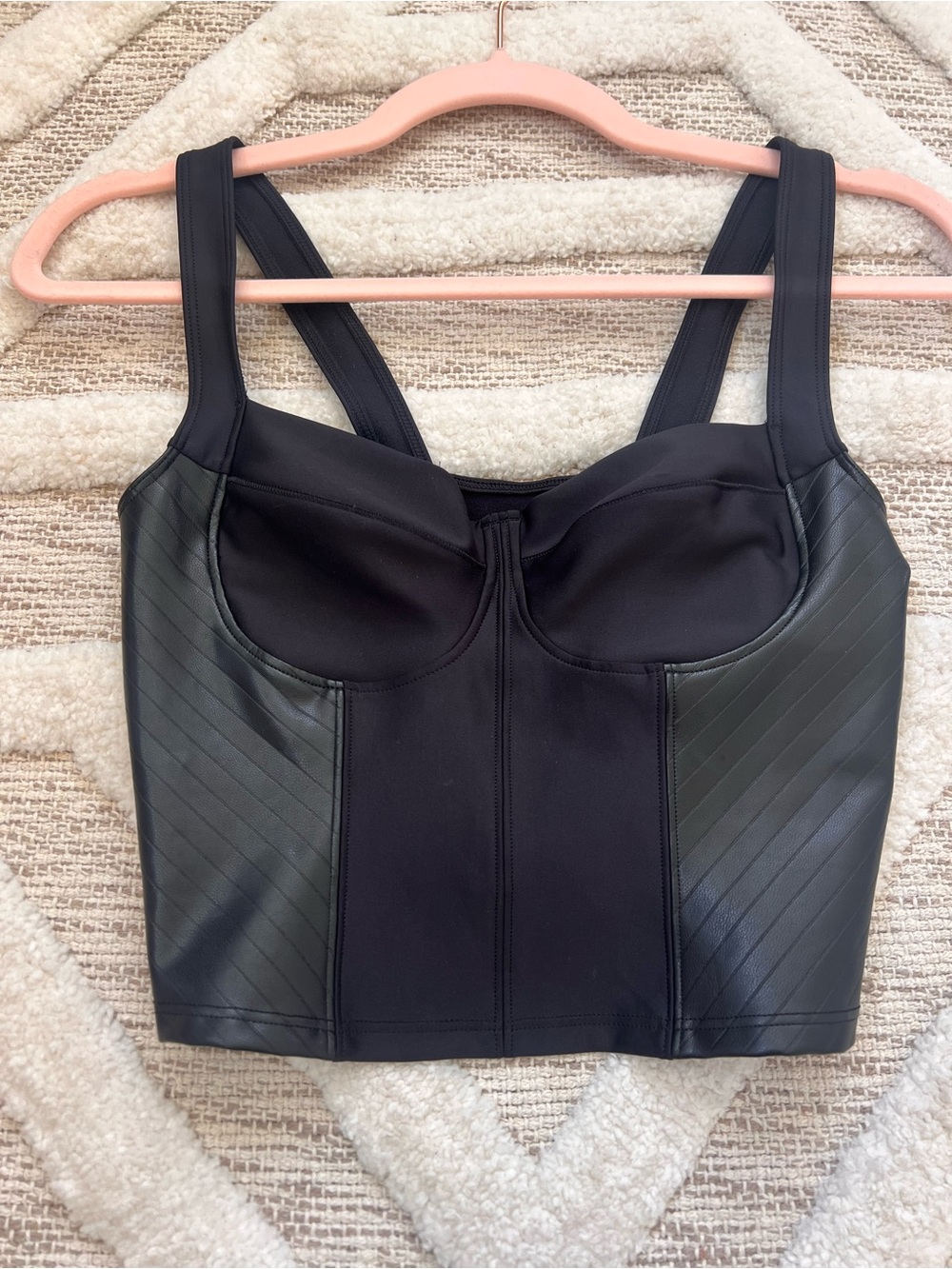 ALO Yoga Airlift Supermoto Cropped Tank Bra Bustier Small